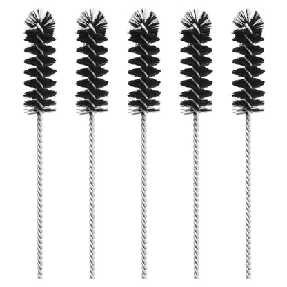 Carbon removal brush set: 5 spiral wire brushes with black bristle heads
