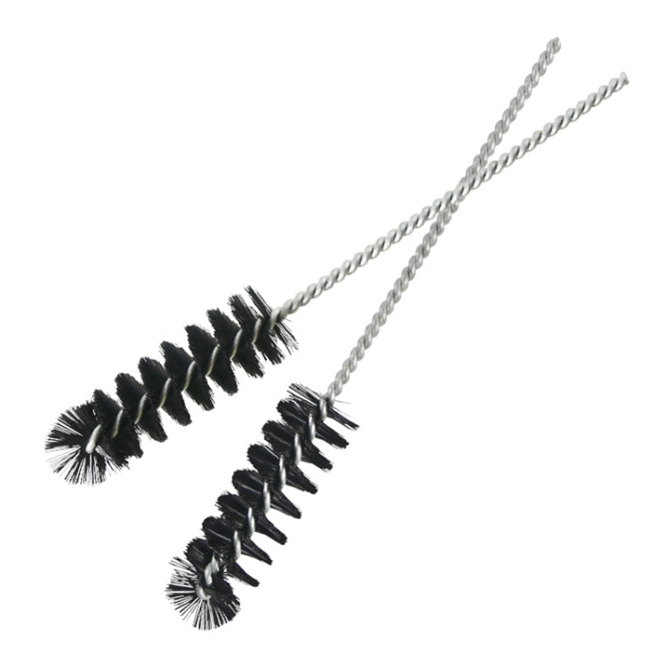 Spiral wire carbon removal brushes with black bristle heads