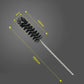 Spiral wire brush with black bristle head, angled cleaning tip