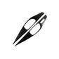 Car door inner handle panel sticker, black carbon fiber-style decorative set