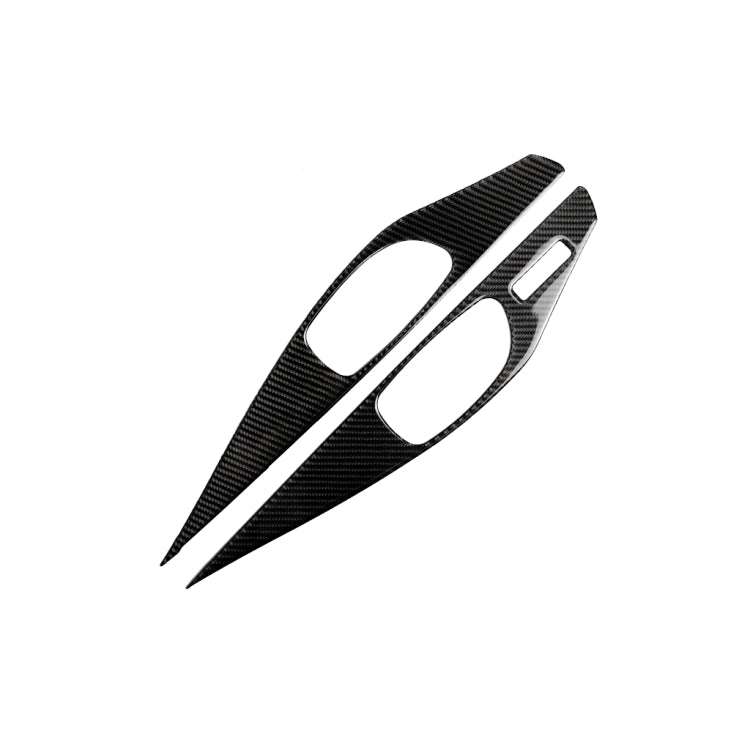 Car door inner handle panel sticker, black carbon fiber-style decorative set