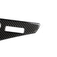 Black carbon fiber door handle panel sticker with rectangular cutout