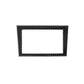 Carbon fiber-look navigation frame sticker, rectangular opening, dark gray woven pattern