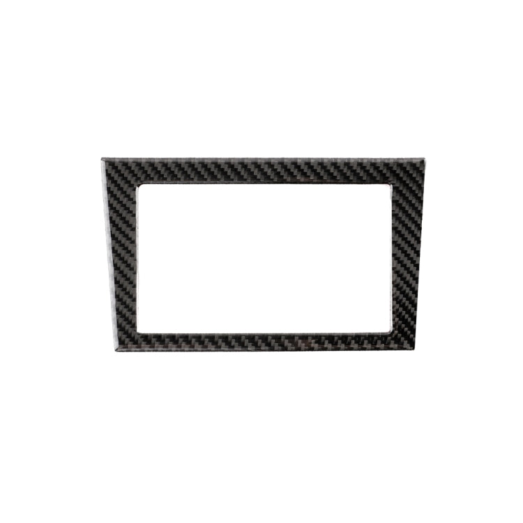 Carbon fiber-look navigation frame sticker, rectangular opening, dark gray woven pattern