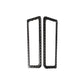 Carbon fiber-look A-pillar air outlet frame stickers, two tall rectangular pieces