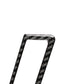 Carbon fiber-look A-pillar air outlet frame sticker, curved corner edge detail