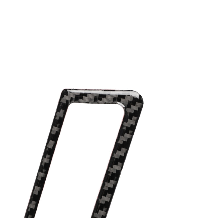 Carbon fiber-look A-pillar air outlet frame sticker, curved corner edge detail