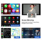 Wireless CarPlay/Android Auto USB adapter with screen mirroring, black