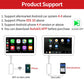 CarPlay/Android Auto USB adapter product support connection diagram with phone icons