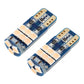 Pair of T10 LED clearance bulbs with white lens LED chips, dual pin base