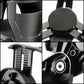 Black universal car cup holder close-up of cup slot and mounting hardware details.