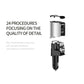 3-USB car charger adapter shown in side profile with silver housing and black plug
