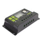 FOXSUR 10A solar charge controller, dark housing with front connector ports