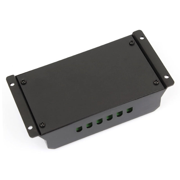 FOXSUR 10A solar charge controller base with mounting holes, rear view