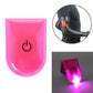 LED magnet clip safety light, pink translucent body with glowing LED