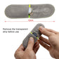Gray fabric clip strap with magnet LED safety light, unlit