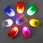 Set of colored LED magnet clip safety lights, multiple colors glowing
