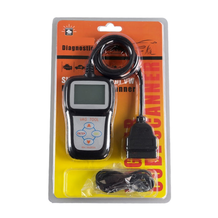 Vag505A mini code reader kit in blister packaging with cable