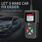 Handheld OBD2 scanner with YA-101 display and control buttons.