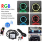 RGB 7-inch LED headlight kit with Bluetooth control box and music mode