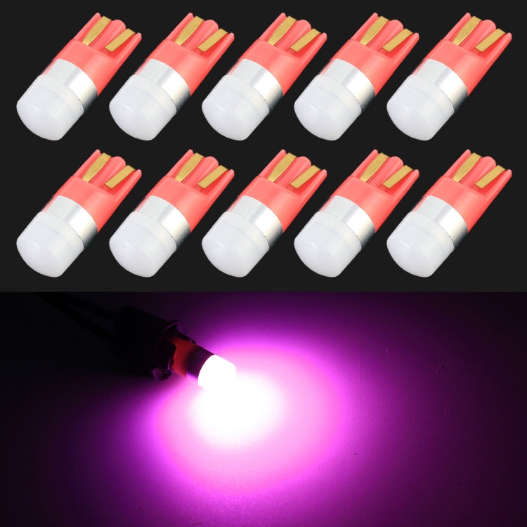 T10/W5W LED clearance bulbs 10-pack, pink LEDs with magenta glow