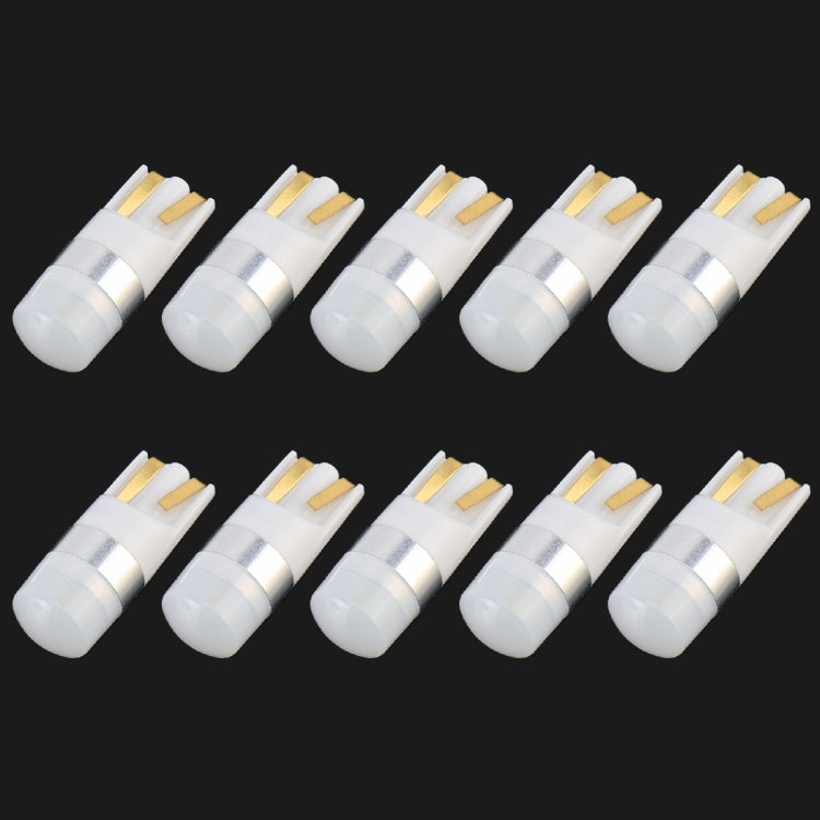 10-pack T10/W5W LED clearance bulbs, white base bulbs with yellow LED strips