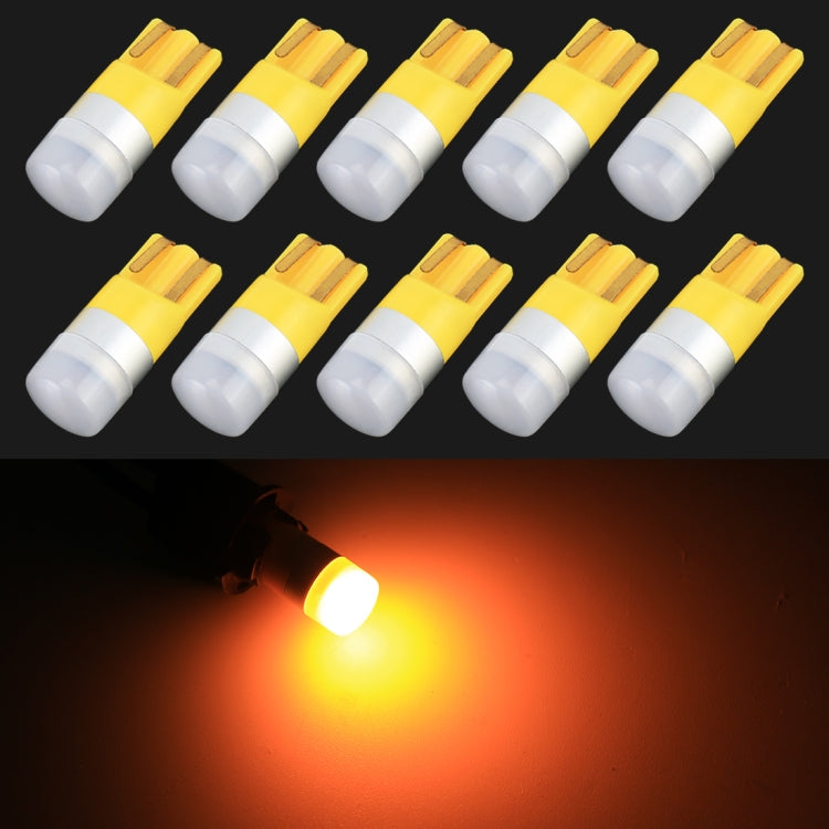 T10/W5W LED clearance bulbs 10-pack, yellow LEDs and warm yellow glow