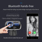 Bluetooth hands-free car receiver with blue-lit control dial and call buttons