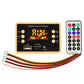 5V car digital audio player with color screen, USB and TF card ports, plus remote keypad