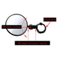 Bicycle rearview mirror with adjustable rotating mount for handlebar installation.