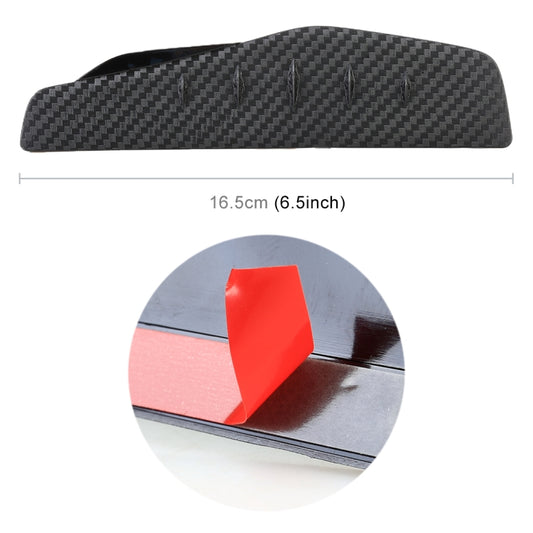 Rearview mirror rain eyebrow covers, black carbon-fiber style (2-pack)