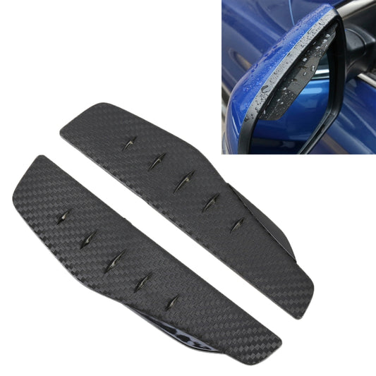 Set of black carbon-textured rain blades for rearview mirrors, 2-pack
