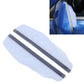 Set of transparent rearview mirror rain blades with black mounting strips, 2-pack