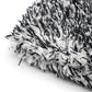 Microfiber dusting mitt, close-up dark gray/black shag fibers