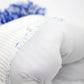 Microfiber dusting mitt, white plush head with knit cuff