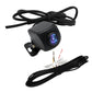 Black rear view backup camera with attached cable and wire lead bundle