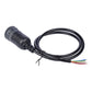Black trunk diagnostic interface cable with 9-pin connector and exposed multicolor wires