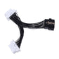 OBD2 diagnostic extended cable with black plug to white 16-pin connector, wire leads