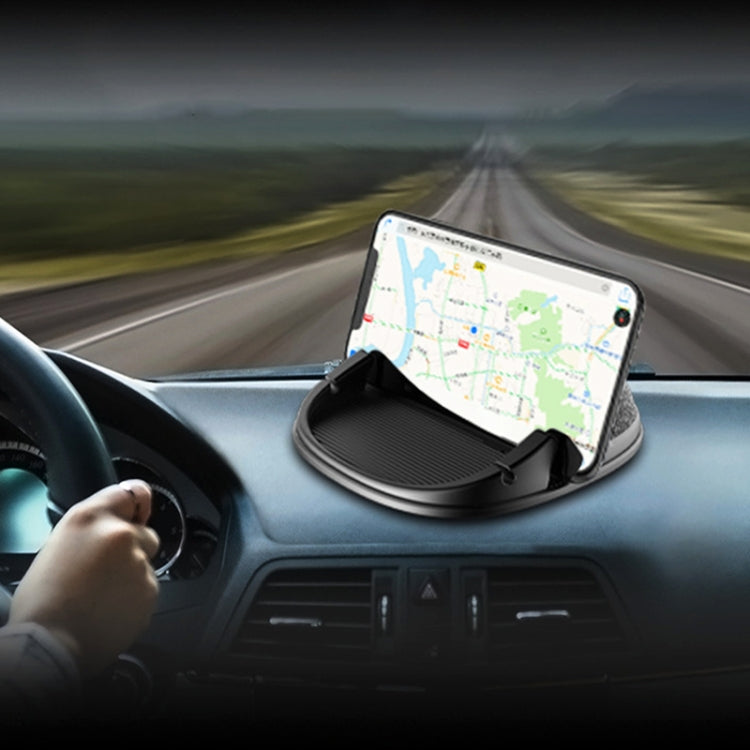 Car center console phone navigation holder with cradle, black and gray