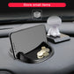 Car console phone holder with storage tray holding small coins, black