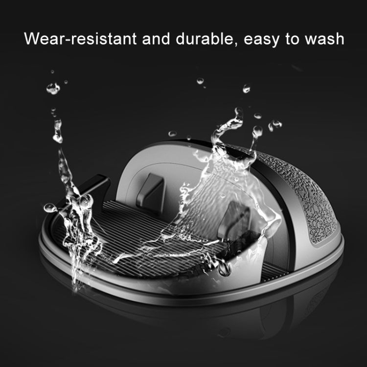 Car phone holder with textured tray and water-splash resistance, black
