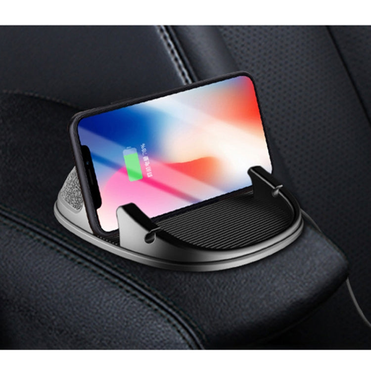 Car center console phone mount with cradle supporting smartphone, black