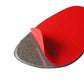 Red-backed adhesive backing edge on carbon-fiber trim sticker