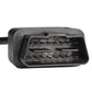 OBD2 16-pin connector housing with numbered pin positions, black plastic