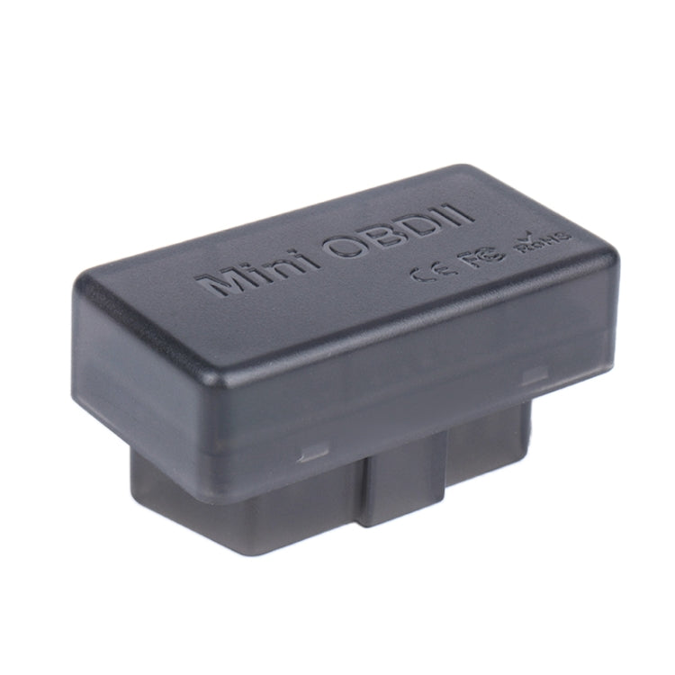 Mini OBDII diagnostic Bluetooth scanner, dark gray compact body