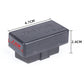 Mini OBDII diagnostic Bluetooth scanner with 4.7cm by 2.4cm size markings