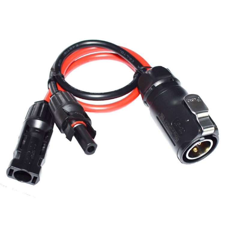 MC4 to LP20 2-core connector cable with female LED display plug, red and black wires