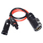 MC4 to LP20 female LED display connector, black housing with red and black cable leads