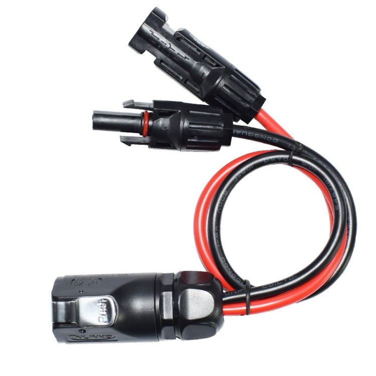MC4 to LP20 adapter cable with connectors, red and black two-wire lead