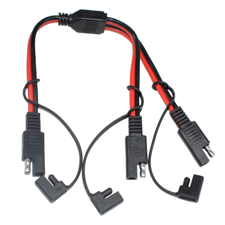SAE to SAE extension power cable set with black/red wiring and 2-pin plugs